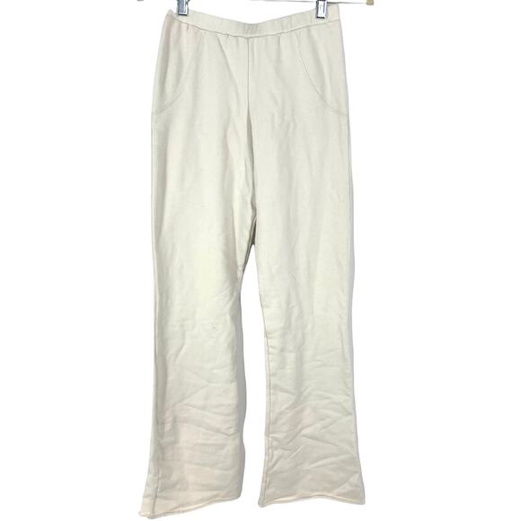 Daydreamer Cream Sweatpants Size XS Wide Leg - Picture 1 of 6
